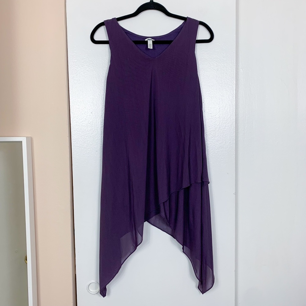 Soma Purple Sleeveless Tunic Shirt